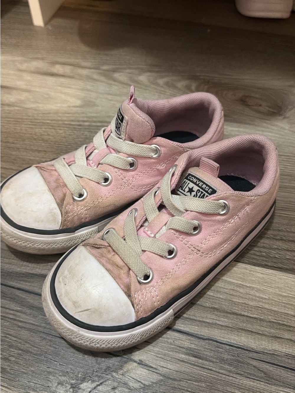 Converse Kids Pink Canvas Low-Top Sneakers